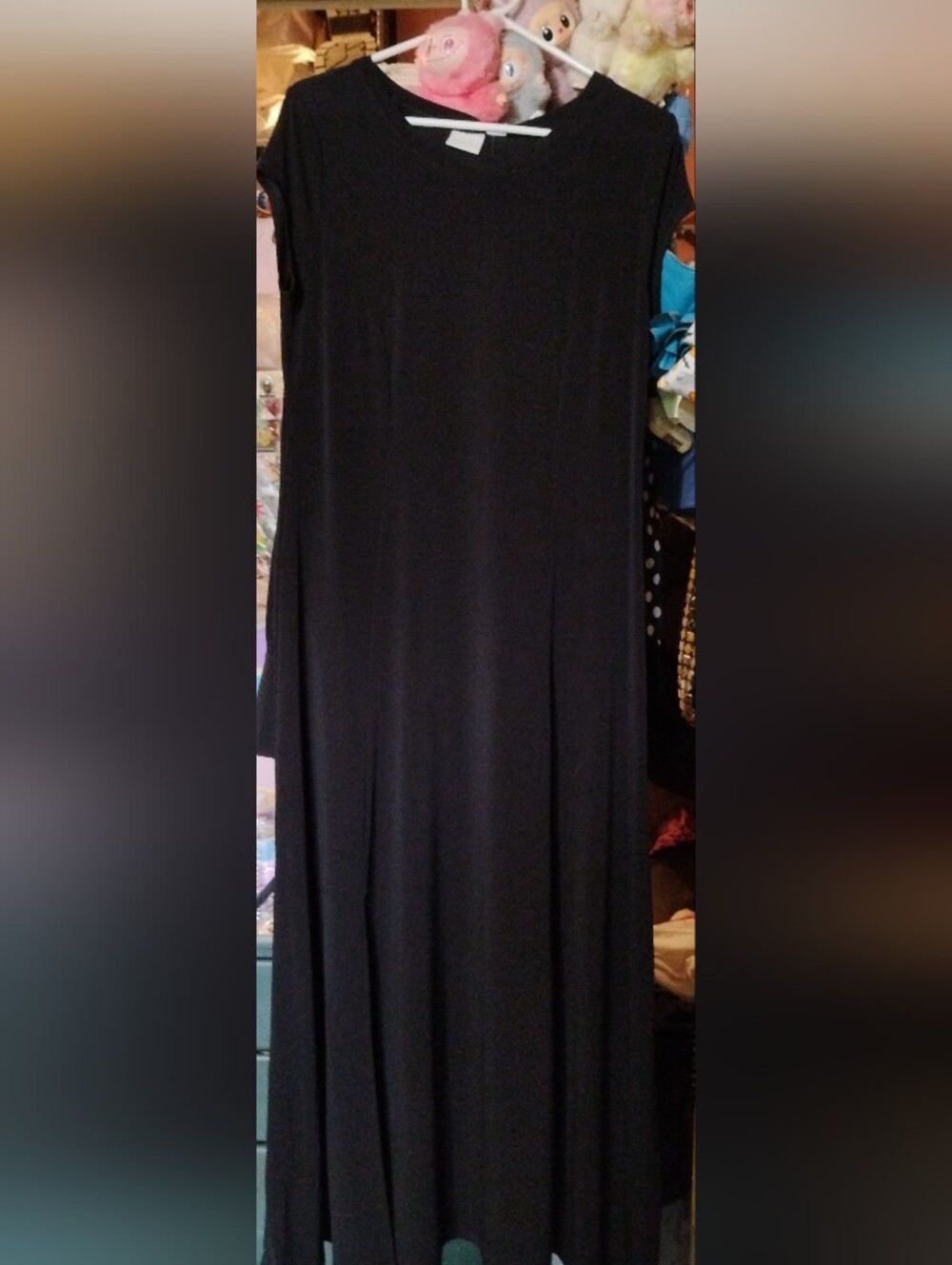 Chicos Women's Black Maxi Dress - Classic Crew Neck